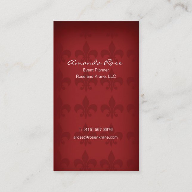 Fleur de lis Business Card (Front)