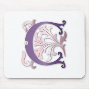 Fleur-de-lis C Monogram Mouse Pad