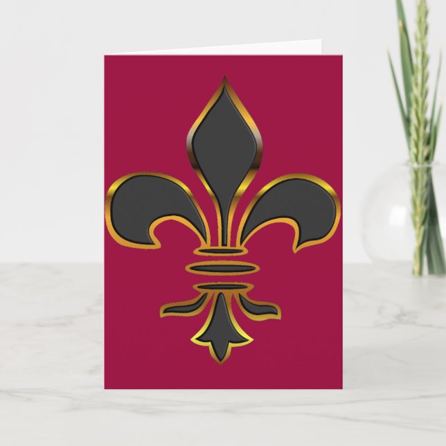Fleur-de-lis Card (Front)