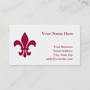 Fleur de Lis Carte de visite