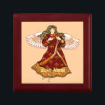 Fleur de lis Christian angel  Gift Box<br><div class="desc">Fleur De Lis Angel Jewellery Box, Angel t-shirts and Angel gifts by ArtMuvz Illustration. Romantic Fleur De Lis Angel t-shirt for Mom, Dad, kids, baby. Christian Angel birthday and christmas gifts, tote bag, mug, hat. Angel gifts are a thoughtful and meaningful way to show someone you care. Whether you're looking...</div>