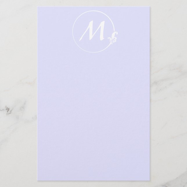 Fleur-de-Lis Circle Stationery (Front)