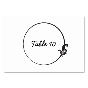 Fleur-de-Lis Circle Table Number