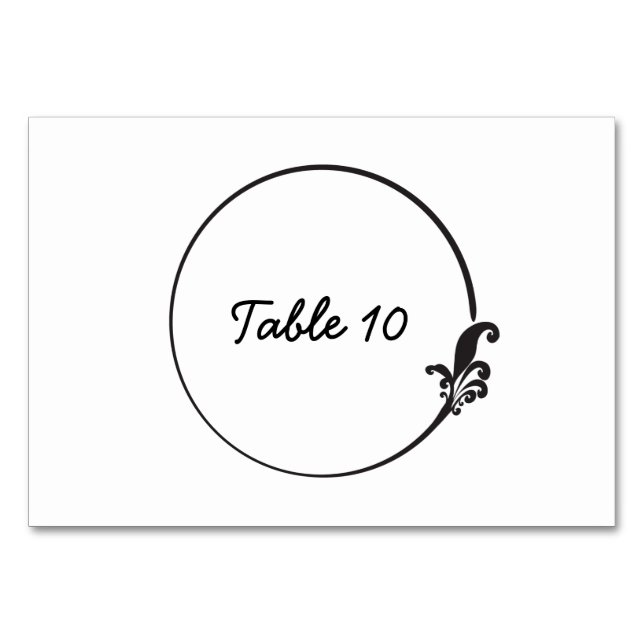 Fleur-de-Lis Circle Table Number (Front)