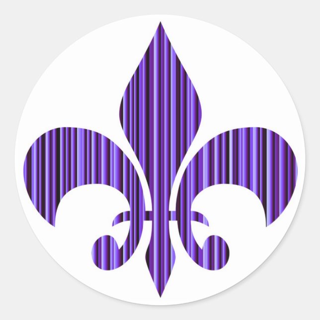 Fleur-de-Lis Classic Round Sticker (Front)