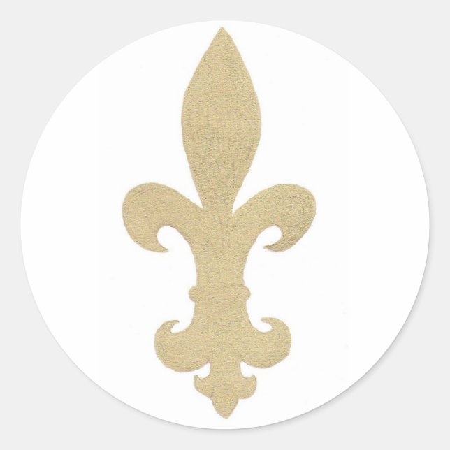 Fleur De Lis Classic Round Sticker (Front)