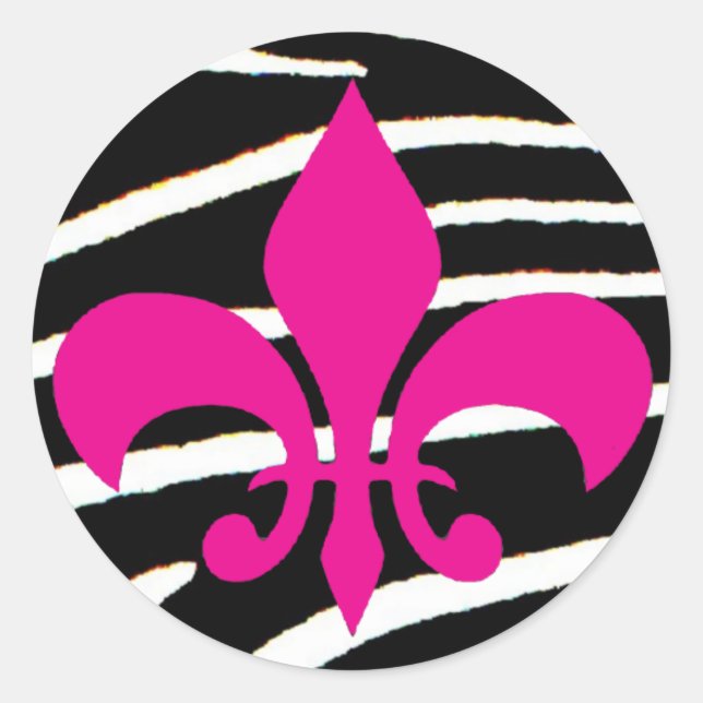 Fleur De Lis Classic Round Sticker (Front)