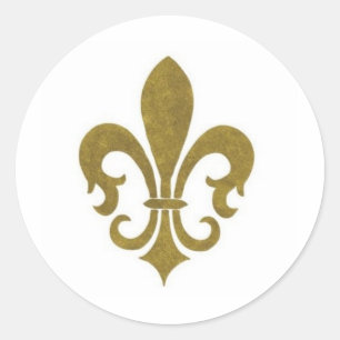 FLEUR DE LIS CLASSIC ROUND STICKER