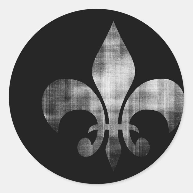 Fleur-de-lis Classic Round Sticker (Front)