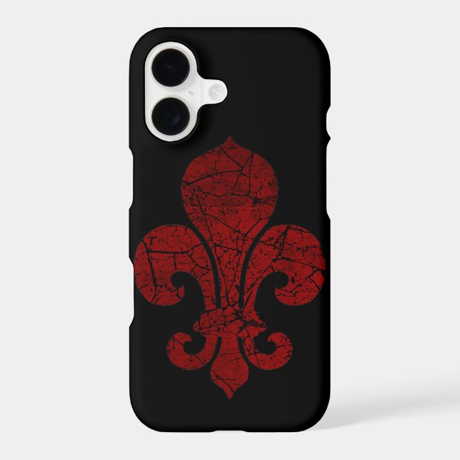 Fleur De Lis Cracked Red (Back)