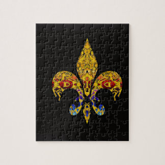 Fleur-de-lis customize it jigsaw puzzle