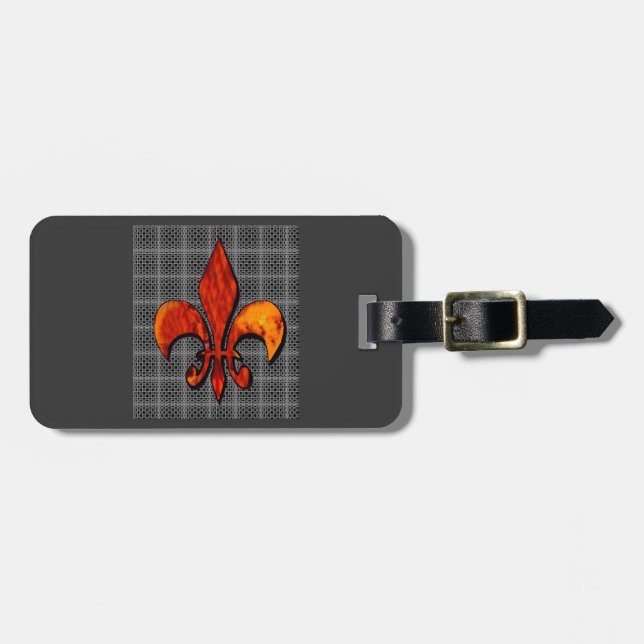 Fleur-de-lis customize it luggage tag (Front Horizontal)