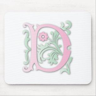 Fleur-de-lis D Monogram Mouse Pad