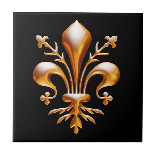 Fleur de Lis (de Lys) Tile (Front)