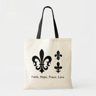 Fleur de lis decorative tote bag