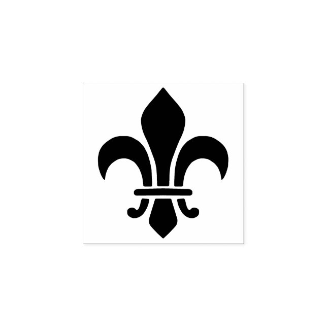 Fleur de Lis Elegant French Lily Symbol Rubber Stamp (Imprint)