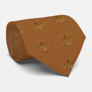 Fleur de lis en café Zazzle Cravate