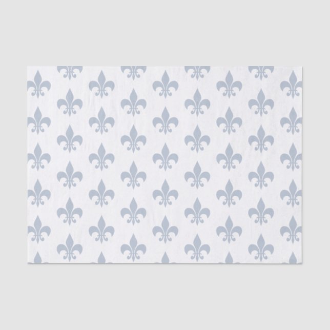 Fleur De Lis en papier de soie de soie bleu (Recto)