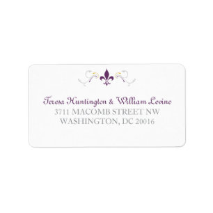 Fleur de Lis Envelope Return Address Label