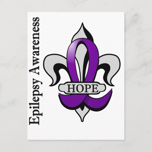 Fleur De Lis Epilepsy Hope Postcard (Front)