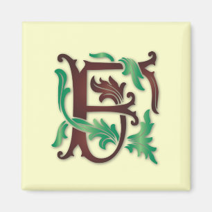 Fleur-de-lis F Monogram Magnet