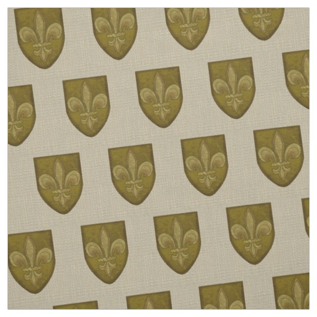 Fleur De Lis Family Crest  Fabric (Swatch)