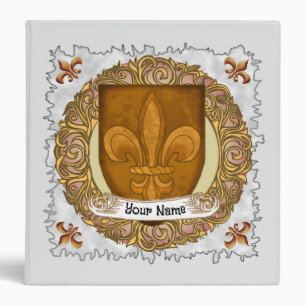 Fleur De Lis Family Crest Surname Binder