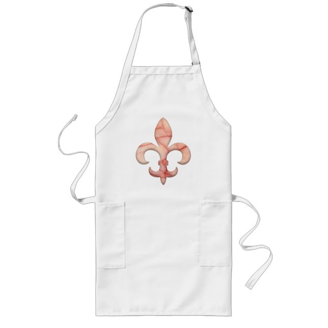 Fleur de lis Faux Stone 3 Long Apron (Front)