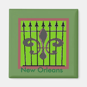 Fleur De Lis Fence Magnet