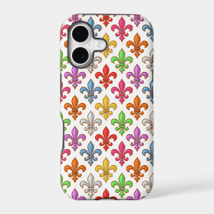 Fleur-de-lis Fleurs Blanc Bold Coloré