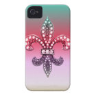 Fleur De Lis Flor New Orleans Multi Colour Pink