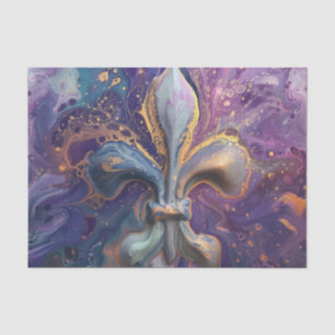 Fleur De Lis Fluid Pour Tissue Paper