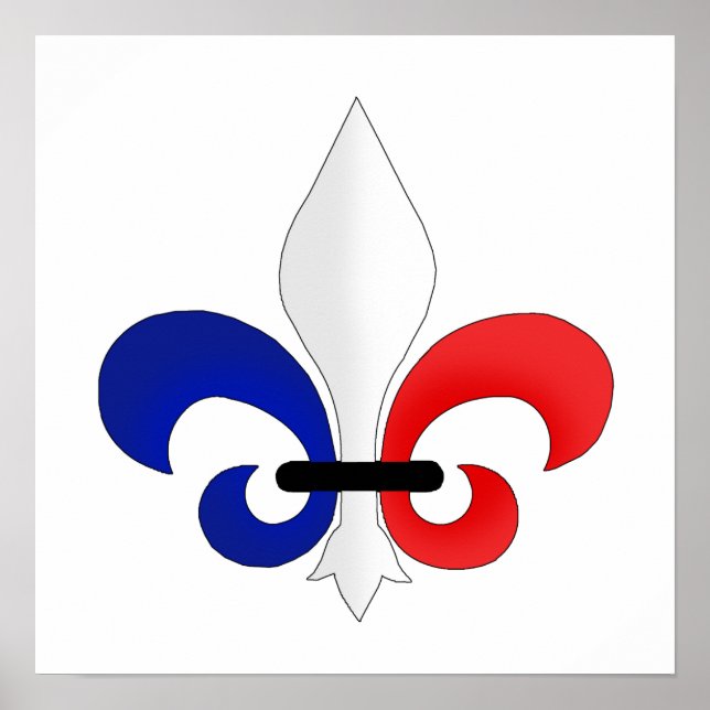 Fleur de lis France flag colours Poster (Front)