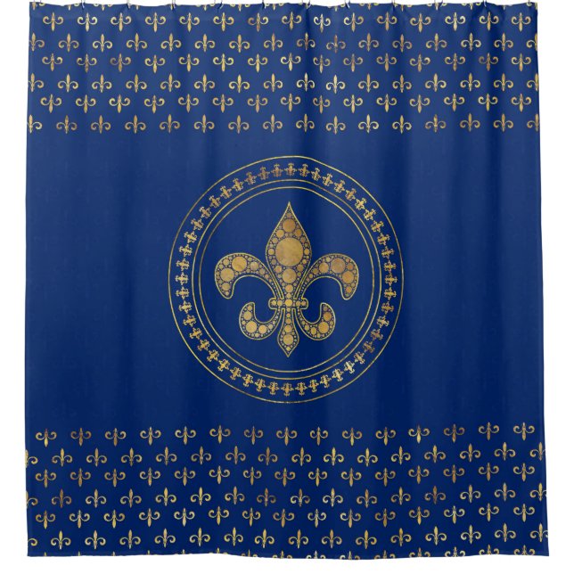 Fleur-de-lis - Gold and Royal Blue (Front)