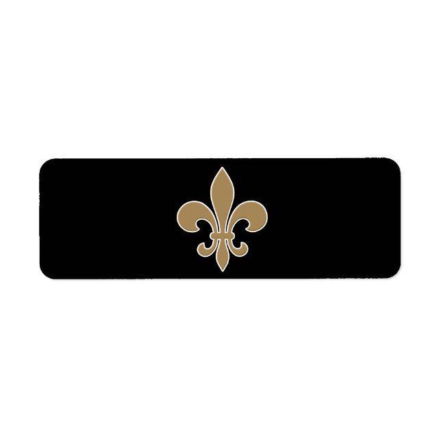 Fleur de Lis Gold with White and Black Outline (Front)