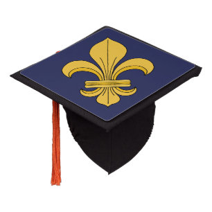 Fleur-de-lis Graduation Cap Topper