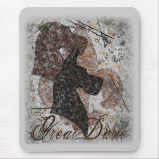 Fleur-De-Lis Great Dane Mouse Pad