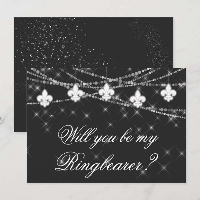 Fleur de Lis Grey Lights | Be My Maid of Honour As (Front/Back)