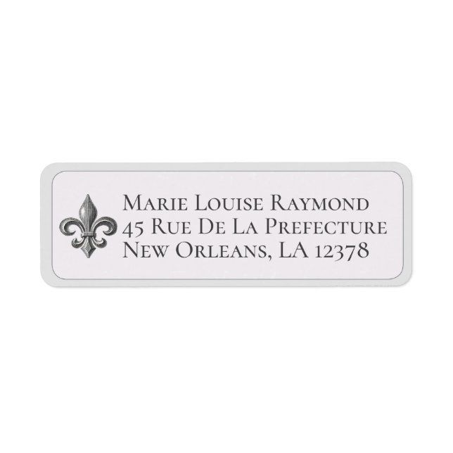 Fleur de Lis Gris vintage (Devant)