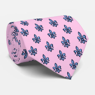 Fleur-de-lis Heraldic Pink Two-sided Tie