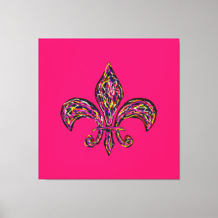 Fleur de Lis Highway ~CHANGE COLOR 40x40/2.5"Thick Canvas Print