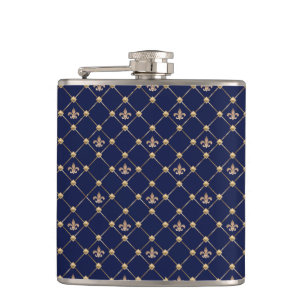 Fleur de Lis Hip Flask