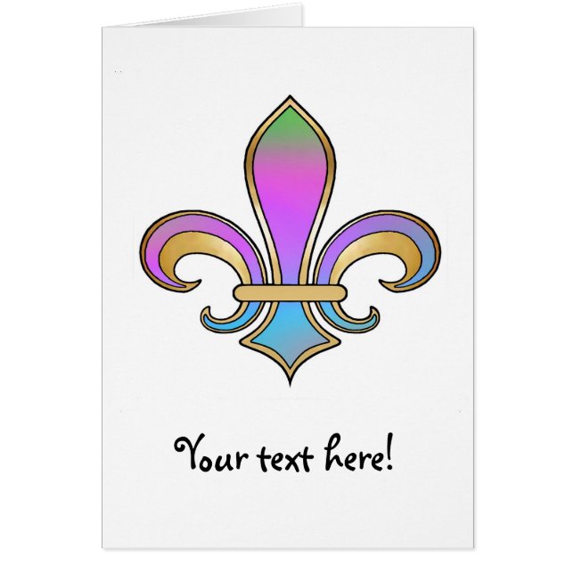 Fleur de Lis in shaded rainbow colours  -  1 (Front)
