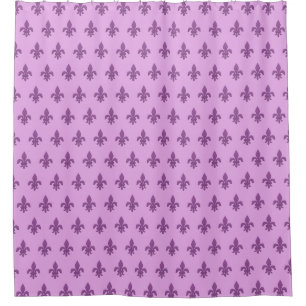 Fleur de Lis in Violet Purple on Lavender