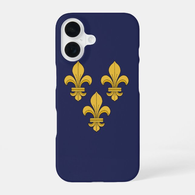 Fleur-de-lis iPhone 16 Case (Back)