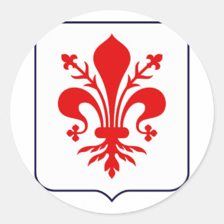 Fleur de lis, Italy Classic Round Sticker