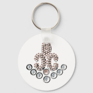 Fleur De Lis-jewelled Keychain