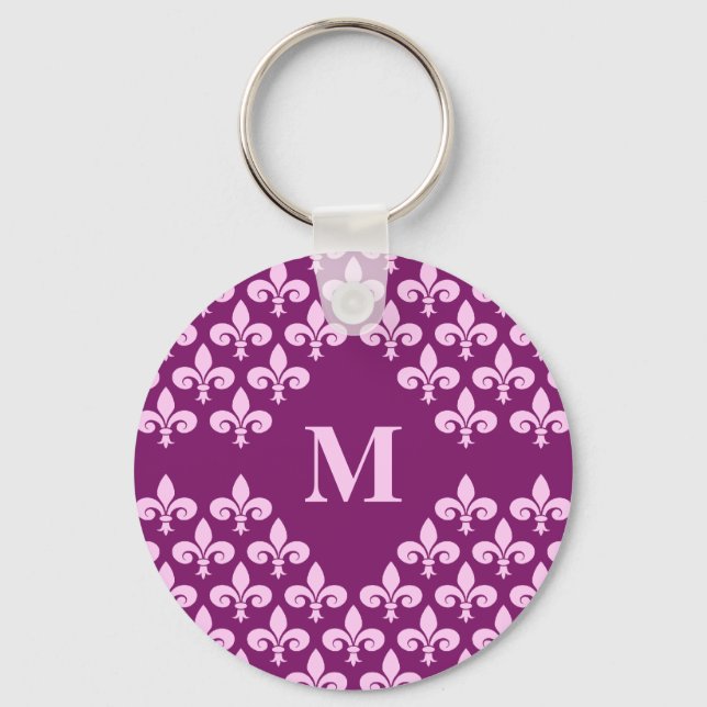 Fleur-De-Lis key chain, customize Keychain (Front)