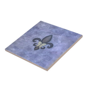 Fleur-de-Lis Kitchen   Blue Butterfly Royal Azure Tile