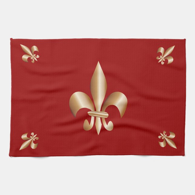 Fleur de lis kitchen towel (Horizontal)